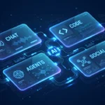Illustration of four AI tools combined in one subscription